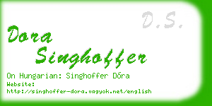 dora singhoffer business card